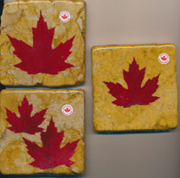 OUT OF STOCK/UNAVAILABLE Yellow Marble Leaf Coaster