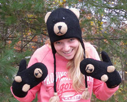 OUT OF STOCK/UNAVAILABLE Babu the Black Bear Pilot Hat