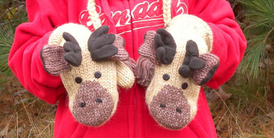OUT OF STOCK/UNAVAILABLE Manny the Moose Mittens