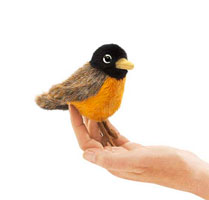 OUT OF STOCK/UNAVAILABLE Mini Robin Finger Puppet