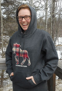 OUT OF ORDER/ UNAVAILABLE Plaid Moose Charcoal Hoodie