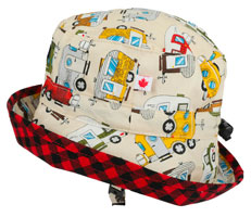 OUT OF STOCK/UNAVAILABLE Vintage Vacation Trailer Print Sun Hat