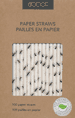 Ant Print Paper Straws
