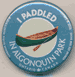 I Paddled in Algonquin Park See Saw Badge