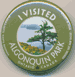 I Visited Algonquin Park See Saw Badge