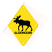 Moose Crossing Sign Small Plastic