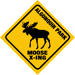 Moose Crossing Bumper Sticker